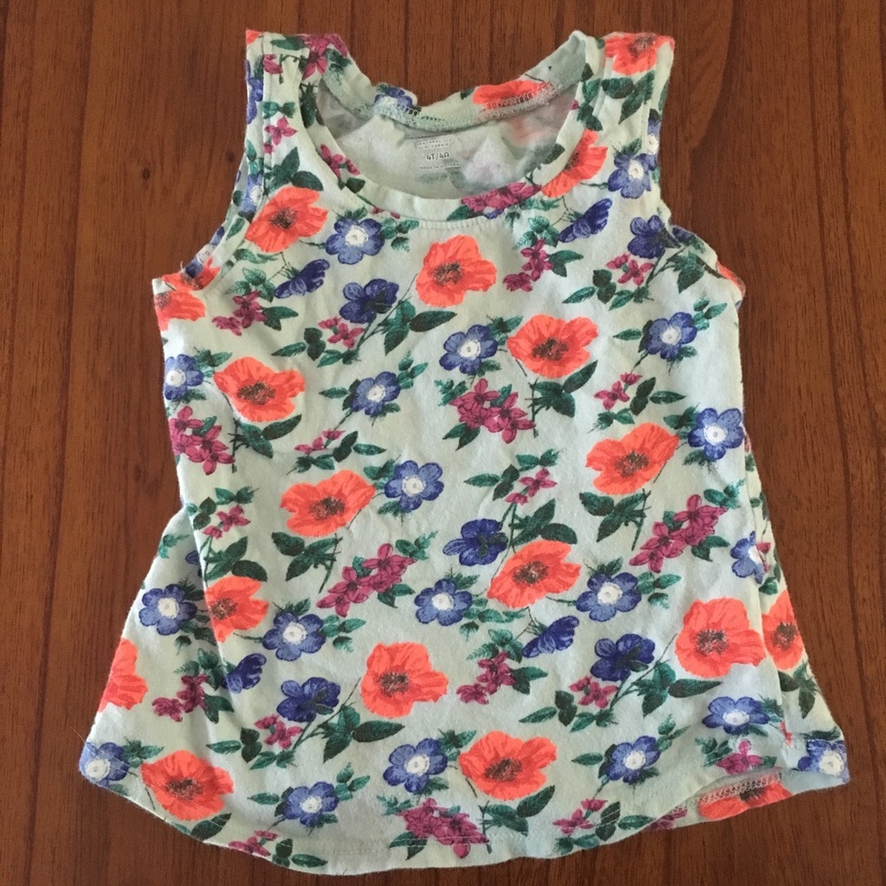 Old Navy Floral Muscle Tank Top